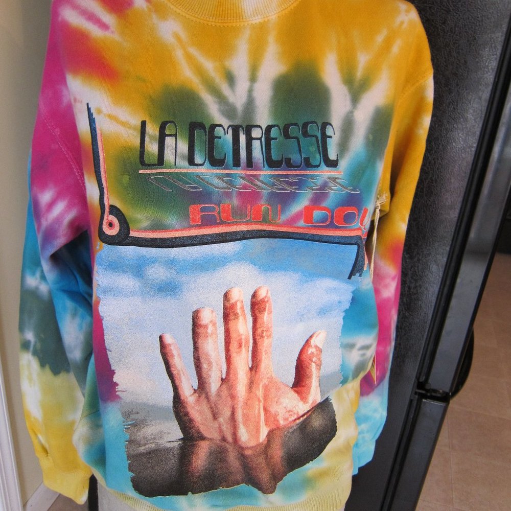 NEW LA DETRESSE TIE DYE tropical amnesia SWEATSHIRT SIZE XS